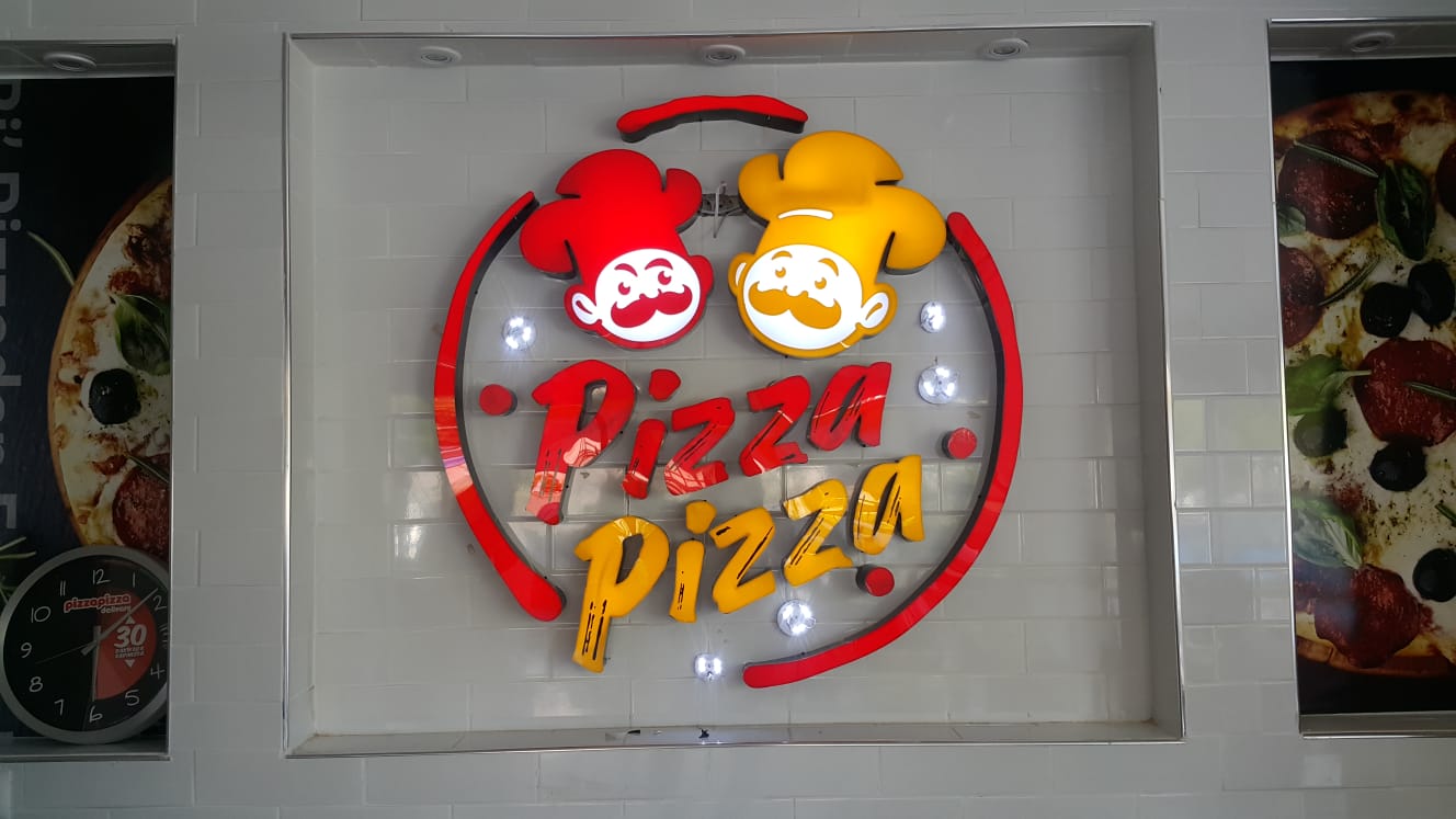 kayışdağı pizza iç mekan tasarım ışıklı pleksi kutu harf tabela